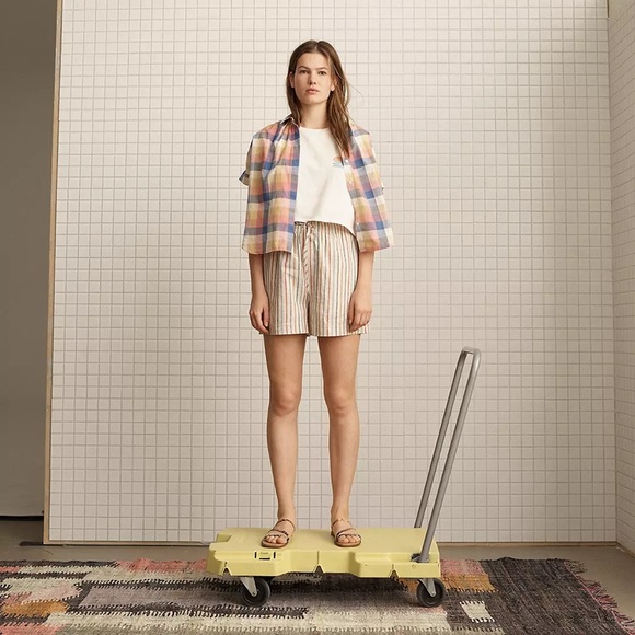 Madewell Drawstring Pull-On Shorts in Rainbow Stripe - Picture 9 of 9